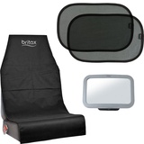 Britax Römer Original Zubehör Set mit Schutzunterlage für Kindersitz, Sonnenschutz für Fenster und Rücksitzspiegel