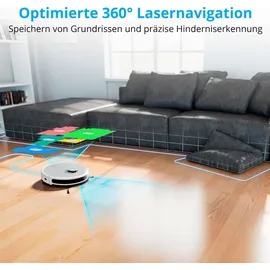 Medion MD 11500 X21 Saug-Wischroboter mit Laser Absaugstation