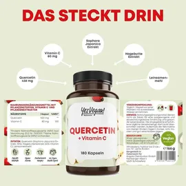 yes vegan Quercetin hochdosiert Kapseln 180 St.