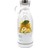 Vitaliano Mixer Smoothie Maker to go, 350 ml, deutsche Anleitung, kabellos tragbar in Flaschenform & USB Ladestation für frische Smoothies, Babyna... - Weiß