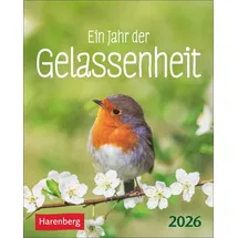 Harenberg Ein Jahr der Gelassenheit Mini-Geschenkkalender 2026: Entspannt durchs Jahr mit dem kleinen täglichen Jahreskalender. Kleiner Tisch-Kalender zum ... im Alltag (Mini-Geschenkkalender Harenberg)