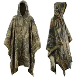 Regenjacke Regenponcho Wasserdichter, 3 in 1 Zelt Campingdecke Regenjacken, Unis