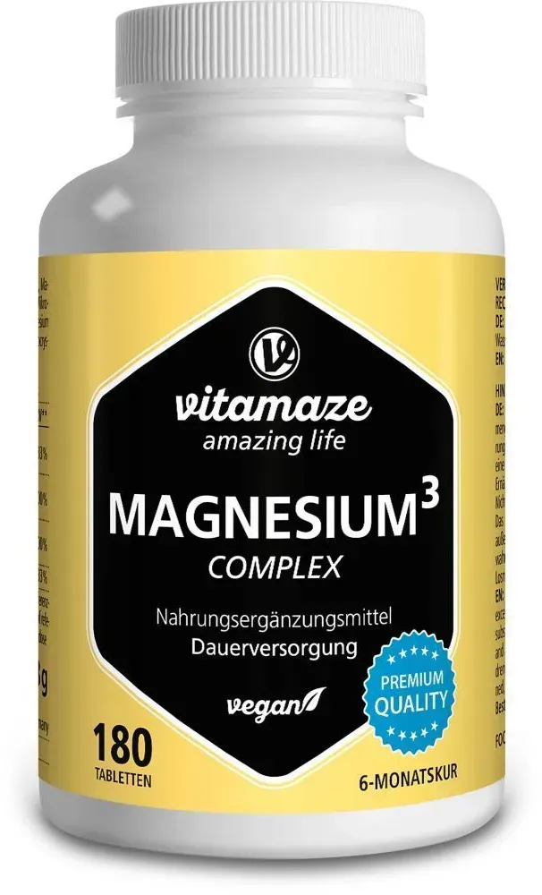 Vitamaze Magnesium 350 mg Komplex Citrat/Oxid/Carbon vegan