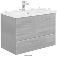 Saphir »Quickset Glaswaschtisch mit Unterschrank, 74 cm breit, Waschplatz«,