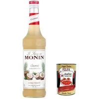 6x Monin Kaffee Und Bar Sirup Kokosnuss, Coconut Syrup 0,7 Ltr.+Polpa 400g