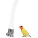 MiOYOOW Vogelkäfig Bürste, Papageienkäfig Reinigungsbürste mit Schaufel und Ergonomischem Griff, Vogelkäfig Zubehör für die Reinigung von Vogelkäfigen