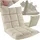Tectake Relaxsessel Snooze Samt 57 x 108 x 13,5 cm Beige mit verstellbarer Rückenlehne