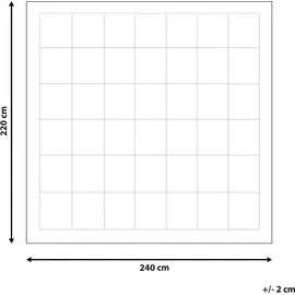 Beliani Howerla Bettdecke 220 x 240 cm Weiß