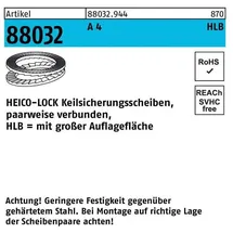 HEICO Befestigungstechnik Keilsicherungsscheibe R 88032 HLB- 4S A 4 geklebt breit 200 Stück
