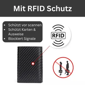 Fomax Mini Geldbörse unisex Portemonnaie schwarz