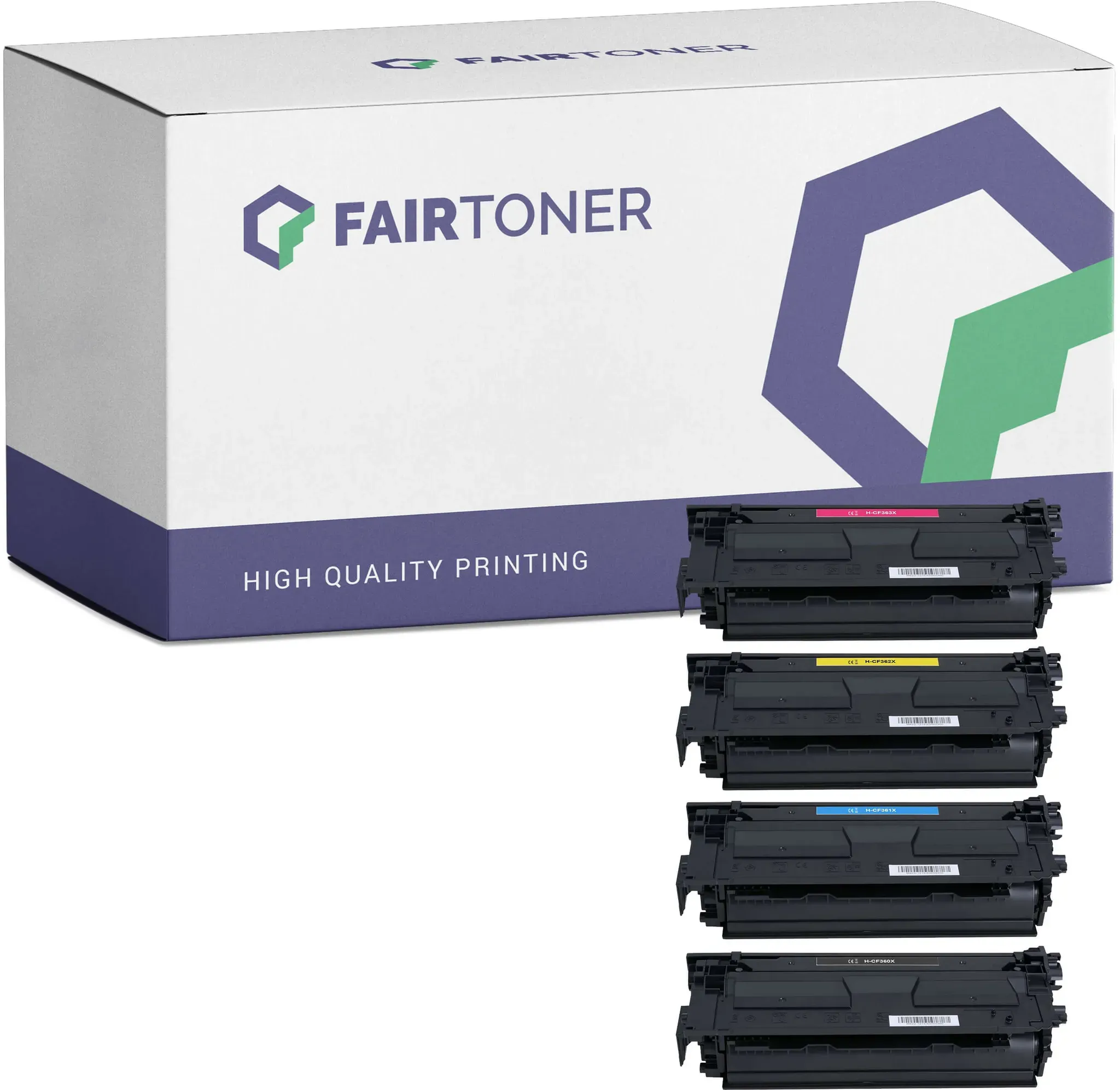 4er Multipack Set Kompatibel für HP CF360X-CF363X Color LaserJet Enterprise Flow MFP M 577 c Toner