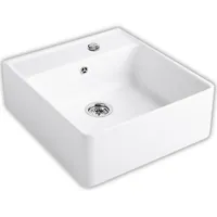 Villeroy & Boch Spülstein Einzelbecken stone white + Excenterbetätigung