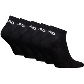 Head Sneakersocken 5 Paar Schwarz 35-38