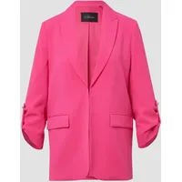 S.Oliver BLACK LABEL Crêpe-Blazer mit 3/4-Ärmeln und Raff-Details Damen,