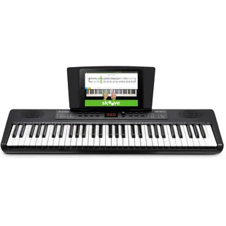 Alesis Melody 61 Keyboard Piano für Einsteiger mit 61 Tasten, Lautsprechern, Tablet-/Notenablage, 300 Sounds und Musiklektionen