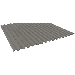 Polycarbonat Spundwandplatte 76/18 | 1,1 mm | Silbermetallic