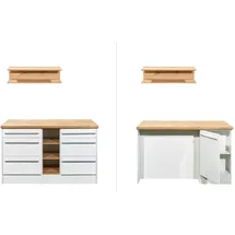 Respekta Kücheninsel Gabriel 150 cm Weiß Hochglanz