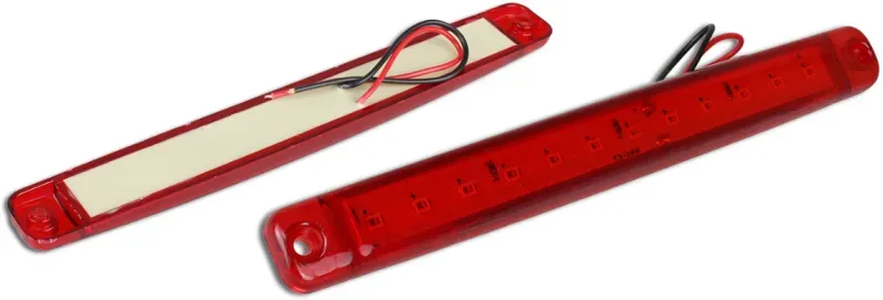 LED Seitenmarkierungsleuchte 12 LED 12-24V 170mm, in Rot