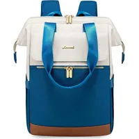 Luxuskollektion Damen Blau Laptoprucksack USB 15,6 Zoll Büro Schulrucksack