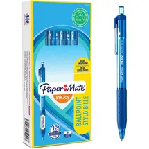 Paper Mate Druckkugelschreiber InkJoy 300 RT mittlere Spitze (1,0mm) Blau 12 Stück