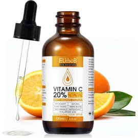 P-Beauty Anti-Falten Serum mit Vitamin C und E Hyaluronsäure Anti Aging Falten Vegan, 1x 120ml