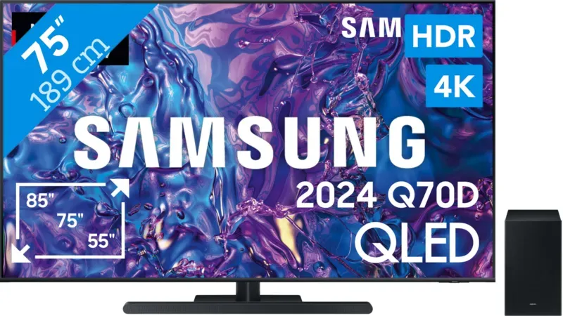 Preisvergleich Produktbild Samsung GQ75Q70D + Samsung HW-S710GD/ZG