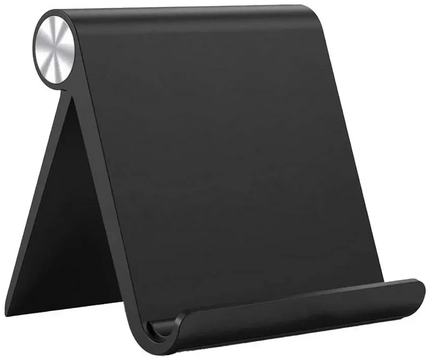 Rnemitery klappbarer verstellbarer Handy Ständer für Tisch, Schreibtisch Smartphone-Halterung schwarz