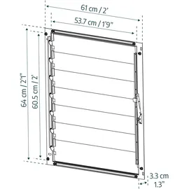 CANOPIA Palram Canopia Gewächshaus Zubehör Seitenlamellenfenster, Lamellenfenster silber