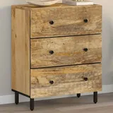 Beistellschrank 60x33x75 Cm Massivholz Mango