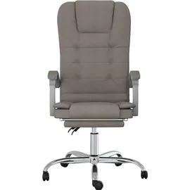 vidaXL Bürostuhl mit Massagefunktion Stoff Taupe