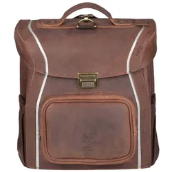 Ruitertassen Schulranzen aus Leder Ranzen Lederranzen Schulrucksack ranger braun Mädchen Jungs 0011-73