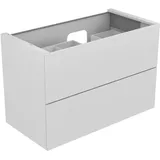 Keuco Edition 11 Waschtischunterschrank 31256270100 105 x 70 x 535 cm, mit LED-Beleuchtung, Lack Seidenmatt, Glas weiß satiniert