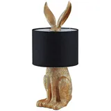 LINDBY Tischlampe Lorentina Design, Modern) in Schwarz aus Textil für Wohnzimmer / Esszimmer, von