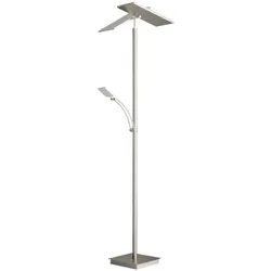 Lucande - Parthena LED Stehleuchte Nickel