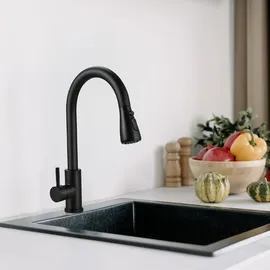 luxuskollektion Cieex Küchenarmatur Hochdruck Schwarz