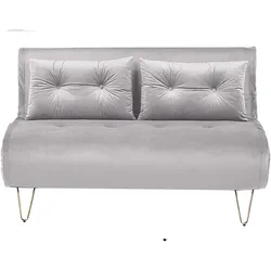 2 Sitzer Sofa VESTFOLD Grau Samtstoff