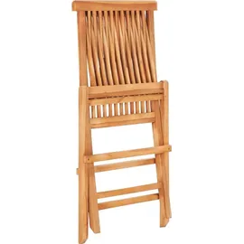 vidaXL Teak Set 3-tlg. Tisch 60 x 60 cm natur klappbar