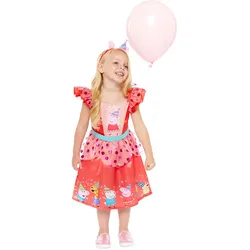 Peppa Pig Party Kleid Mädchenkostüm - Kinder-4-6-Jahre