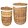 vidaXL Wäschekorb 2 pcs Braun Kubu Rattan