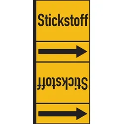 Rohrleitungskennzeichen Stickstoff - 33000x105 mm Folie selbstklebend