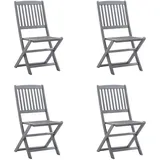 vidaXL Klappbare Gartenstühle 91 x 0 x 0 cm braun 4 St.