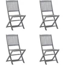 vidaXL Klappbare Gartenstühle 91 x 0 x 0 cm braun 4 St.