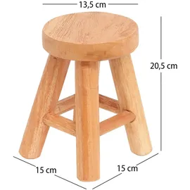 creedwood Blumenhocker, Natur, Holz, 15x20.5x15 cm, Wohnzimmer, Wohnzimmertische, Beistelltische