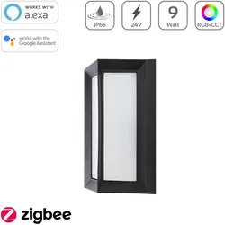 MiBoxer Wandlampe eckig 9W 24V RGB+CCT Zigbee WA5-09S-ZL