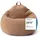 Lumaland Sitzsack Comfort Line | Indoor Beanbag 80x90x50cm mit mehr als 1,5 Mio. anpassbaren EPS-Perlen | Weiches & Komfortables Bodenkissen | Sessel für Kinder & Erwachsene | 185 L Volumen [Braun]