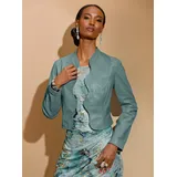 MAINPOL Leder-Blazer in jade | Gr.: 46