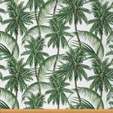 Loussiesd Palme Polsterstoff Palmblatt Stoff von The Yard Hawaiian Tropisch Insel Botanischer Dekostoff für Polster und Heimwerkerprojekte Natur Thema Draussen Stoff Grün Weiß 92x150cm