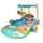 Relaxdays Spielbogen, mit Rollen, Musik & Licht, HBT: 41 x 58 x 75 cm, Baby Gym, Krabbeldecke Dschungel, blau