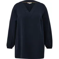 Triangle Lyocellbluse mit V-Ausschnitt Navy 50