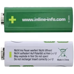 Inline-Alkalibatterie, 9V 6Lr61-Block, Packung mit 2 Stück